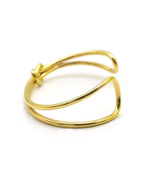 LHME（エルエイチエムイー）の「LHME ノットバングル/サージカルステンレス316L（金属アレルギー対応）（バングル/リストバンド・レディース・ゴールド/シルバー・ONE SIZE）」の4枚目の写真