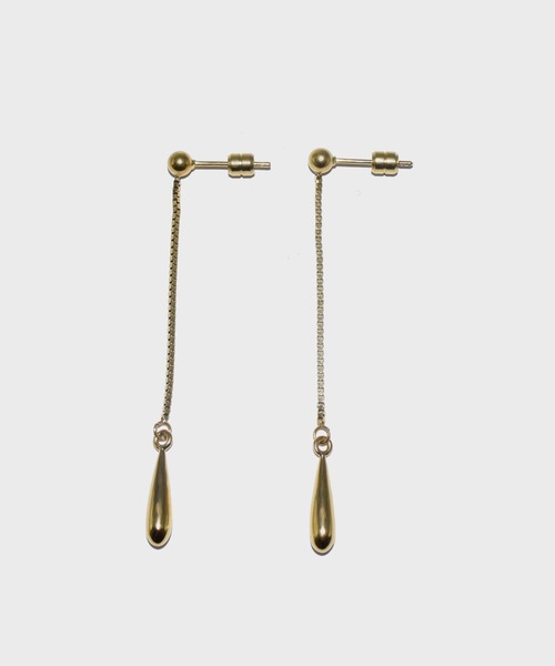 LHME(エルエイチエムイー)の「LHME ロングドロップピアス/サージカルステンレス316L(金属アレルギー対応)(ピアス(両耳用)・レディース・ゴールド/シルバー・ONE SIZE)」の2枚目の写真