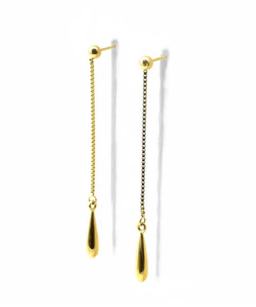 LHME(エルエイチエムイー)の「LHME ロングドロップピアス/サージカルステンレス316L(金属アレルギー対応)(ピアス(両耳用)・レディース・ゴールド/シルバー・ONE SIZE)」の3枚目の写真