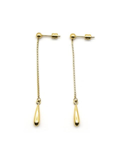 LHME(エルエイチエムイー)の「LHME ロングドロップピアス/サージカルステンレス316L(金属アレルギー対応)(ピアス(両耳用)・レディース・ゴールド/シルバー・ONE SIZE)」の4枚目の写真