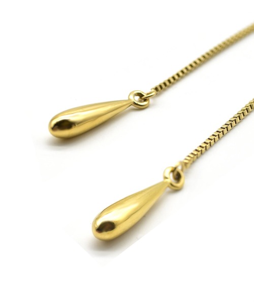 LHME(エルエイチエムイー)の「LHME ロングドロップピアス/サージカルステンレス316L(金属アレルギー対応)(ピアス(両耳用)・レディース・ゴールド/シルバー・ONE SIZE)」の5枚目の写真