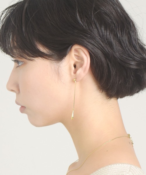 LHME(エルエイチエムイー)の「LHME ロングドロップピアス/サージカルステンレス316L(金属アレルギー対応)(ピアス(両耳用)・レディース・ゴールド/シルバー・ONE SIZE)」の18枚目の写真