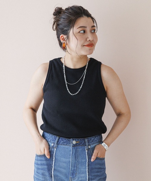 BAYFLOW(ベイフロー)の「【YOUareYOU】【スタッフ企画】ボーダーノースリーブ(Tシャツ/カットソー・レディース・ブラック/オレンジ/ミント・X-SMALL/SMALL)」の21枚目の写真