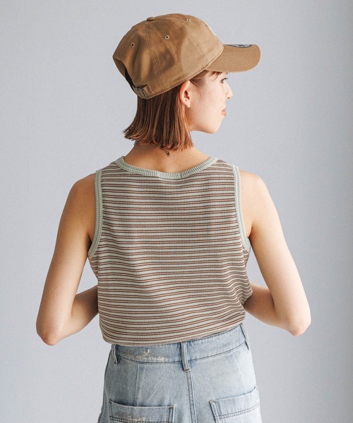 BAYFLOW(ベイフロー)の「【YOUareYOU】【スタッフ企画】ボーダーノースリーブ(Tシャツ/カットソー・レディース・ブラック/オレンジ/ミント・X-SMALL/SMALL)」の11枚目の写真