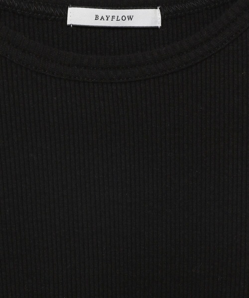 BAYFLOW(ベイフロー)の「【YOUareYOU】【スタッフ企画】ボーダーノースリーブ(Tシャツ/カットソー・レディース・ブラック/オレンジ/ミント・X-SMALL/SMALL)」の6枚目の写真