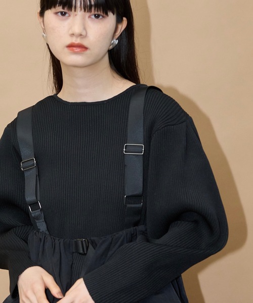 THE YOn（ザヨン）の「ナイロンバルーンサスペンダートップス（ベスト・レディース・ブラック/カーキ・FREE）」の5枚目の写真