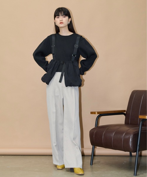 THE YOn（ザヨン）の「ナイロンバルーンサスペンダートップス（ベスト・レディース・ブラック/カーキ・FREE）」の8枚目の写真