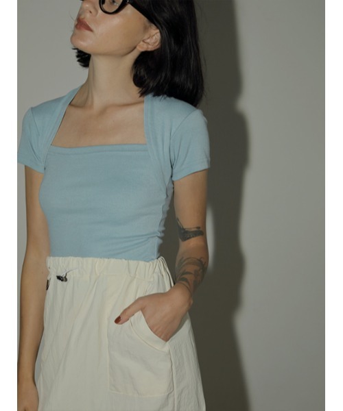 AMAIL（アマイル）の「Puff water fit cloth（Tシャツ/カットソー・レディース・ブルー/ホワイト/ブラック・FREE）」の3枚目の写真