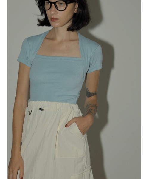 AMAIL（アマイル）の「Puff water fit cloth（Tシャツ/カットソー・レディース・ブルー/ホワイト/ブラック・FREE）」の4枚目の写真