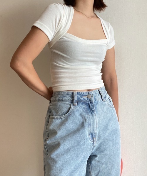 AMAIL（アマイル）の「Puff water fit cloth（Tシャツ/カットソー・レディース・ブルー/ホワイト/ブラック・FREE）」の17枚目の写真