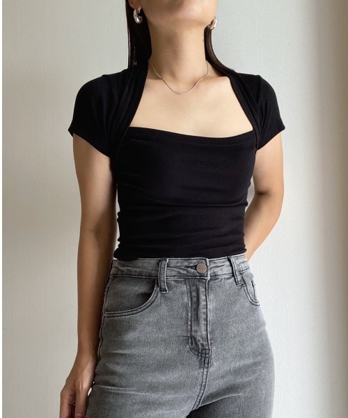 AMAIL（アマイル）の「Puff water fit cloth（Tシャツ/カットソー・レディース・ブルー/ホワイト/ブラック・FREE）」の19枚目の写真