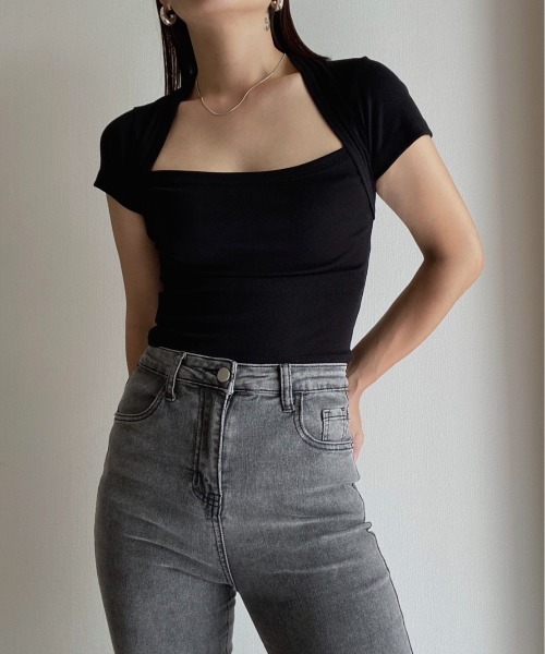 AMAIL（アマイル）の「Puff water fit cloth（Tシャツ/カットソー・レディース・ブルー/ホワイト/ブラック・FREE）」の18枚目の写真