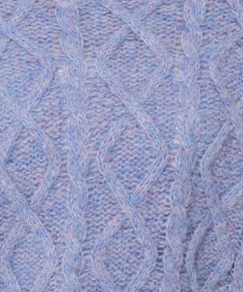 LOWRYS FARM（ローリーズファーム）の「ケーブルフリルニットロングスリーブ　966681（ニット/セーター・レディース・チャコールグレー/パープル/アイボリー・FREE）」の9枚目の写真