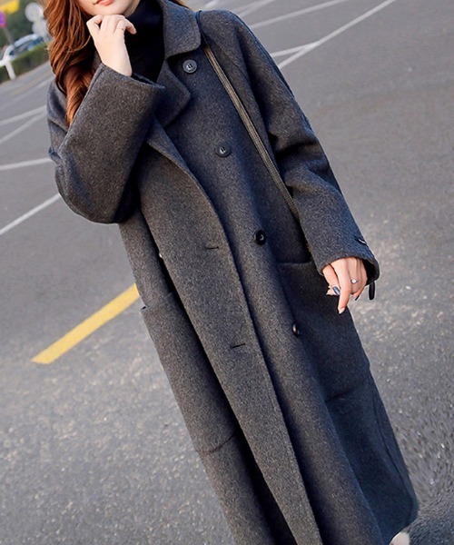 Miniministore（ミニミニストア）の「チェスターロングコート（チェスターコート・レディース・ブラック/ダークグレー・XL/L）」の3枚目の写真