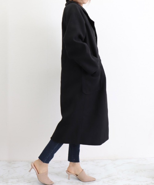 Miniministore（ミニミニストア）の「チェスターロングコート（チェスターコート・レディース・ブラック/ダークグレー・XL/L）」の6枚目の写真