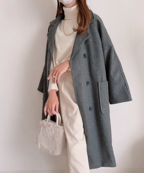 Miniministore（ミニミニストア）の「チェスターロングコート（チェスターコート・レディース・ブラック/ダークグレー・XL/L）」の21枚目の写真