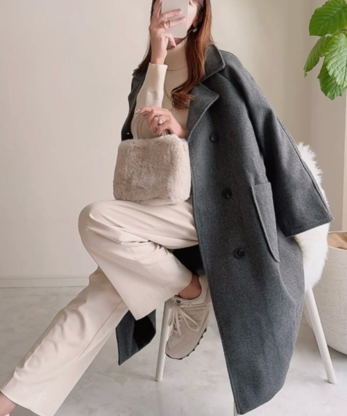 Miniministore（ミニミニストア）の「チェスターロングコート（チェスターコート・レディース・ブラック/ダークグレー・XL/L）」の22枚目の写真