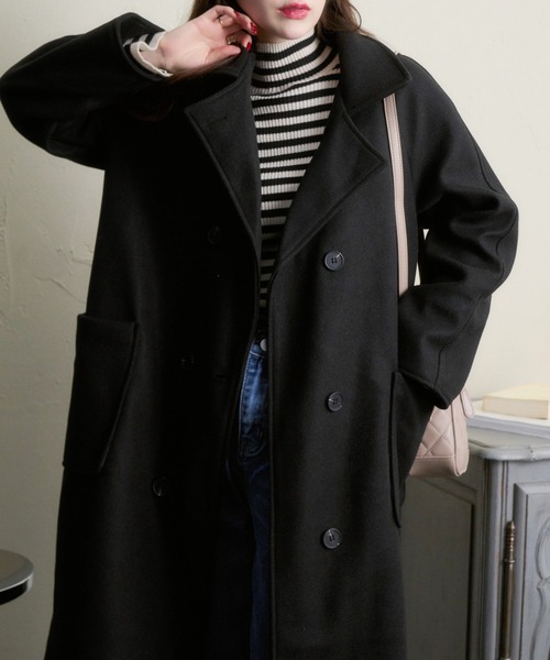 Miniministore（ミニミニストア）の「チェスターロングコート（チェスターコート・レディース・ブラック/ダークグレー・XL/L）」の8枚目の写真