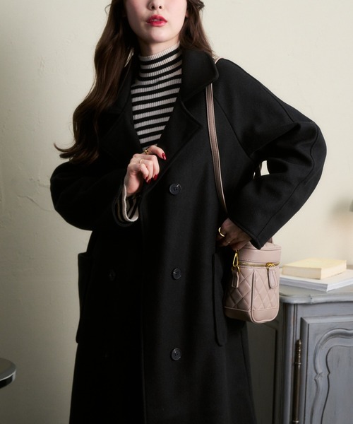 Miniministore（ミニミニストア）の「チェスターロングコート（チェスターコート・レディース・ブラック/ダークグレー・XL/L）」の10枚目の写真