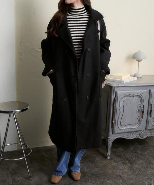 Miniministore（ミニミニストア）の「チェスターロングコート（チェスターコート・レディース・ブラック/ダークグレー・XL/L）」の13枚目の写真