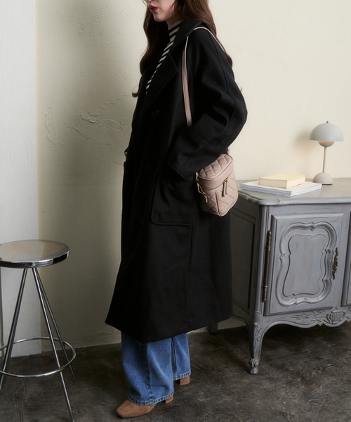 Miniministore（ミニミニストア）の「チェスターロングコート（チェスターコート・レディース・ブラック/ダークグレー・XL/L）」の14枚目の写真