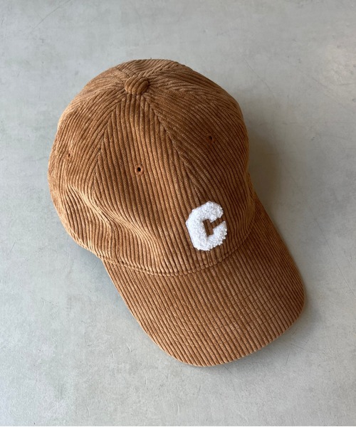 CPCM（シーピーシーエム）の「コーデュロイCロゴキャップ（キャップ・レディース・キャメル/ブラック/アイボリー/カーキ・FREE）」の5枚目の写真