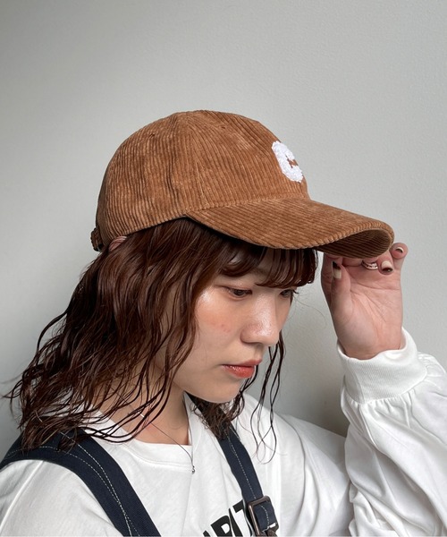 CPCM（シーピーシーエム）の「コーデュロイCロゴキャップ（キャップ・レディース・キャメル/ブラック/アイボリー/カーキ・FREE）」の16枚目の写真