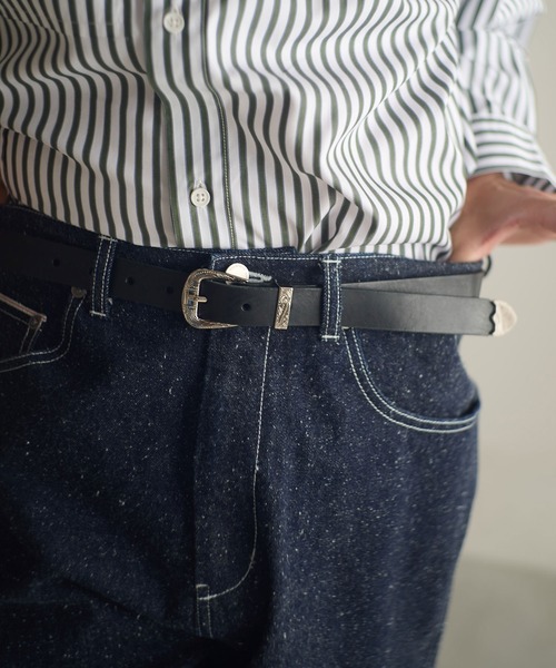 ADAM PATEK（アダムパテック）の「mko11433-italian leather belt ベルト（ベルト・メンズ・アンティークシルバー/シルバー/シルバー系その他/シルバー系その他2/シルバー系その他3・FREE）」の4枚目の写真