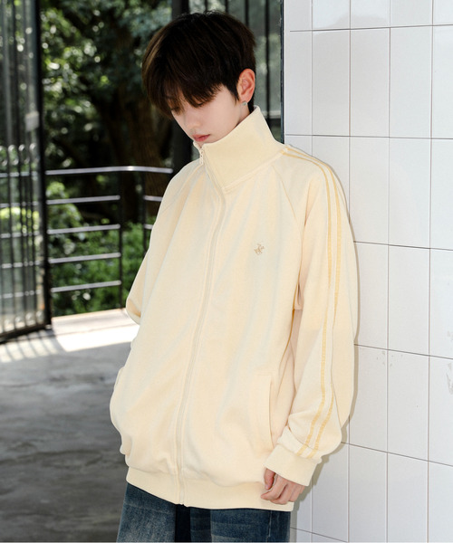 BEVERLY HILLS POLO CLUB（ビバリーヒルズポロクラブ）の「【neos】BEVERLY HILLS POLO CLUB ビバリーヒルズ ポロクラブ ルーズシルエット ライン ジャージ トラックジャケット（ジャージ・メンズ・アイボリー/オレンジ/スミクロ/グレイッシュブルー/ネイビー/グレー/ホワイト系その他/ブラウン/ワインレッド/ブラック系その他・LARGE/MEDIUM/X-LARGE）」の2枚目の写真