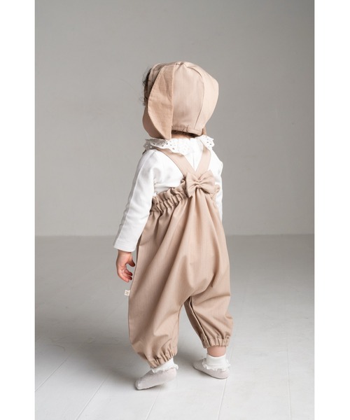 maarook（マルーク）の「ヴィエラｂａｂｙリボンサロペット（ロンパース・キッズ・ベージュ・80ｃｍ/70cm）」の11枚目の写真