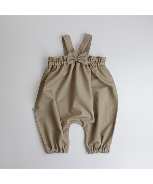 maarook（マルーク）の「ヴィエラｂａｂｙリボンサロペット（ロンパース・キッズ・ベージュ・80ｃｍ/70cm）」の5枚目の写真