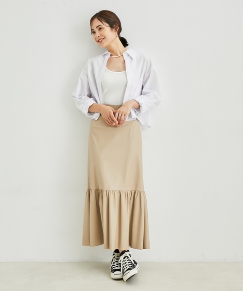 le cercle ADAM ET ROPE'(ルセルクルアダムエロペ)の「TCブロードクロップドレギュラーシャツ(シャツ/ブラウス・レディース・ホワイト/ピンク/ブラック/サックスブルー・FREE)」の8枚目の写真