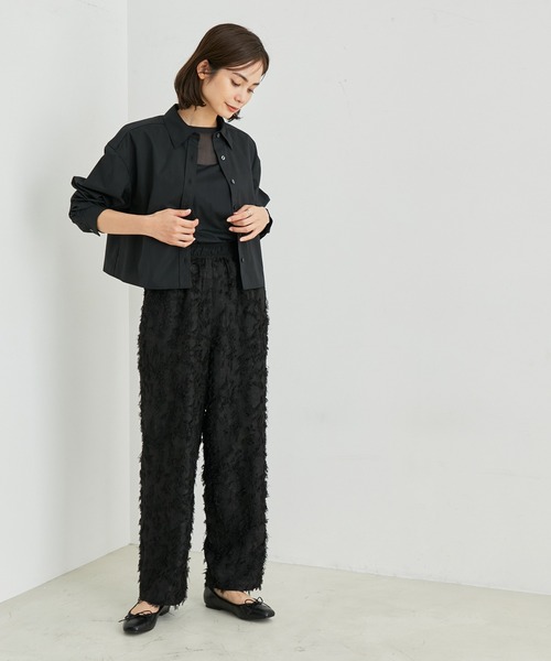 le cercle ADAM ET ROPE'(ルセルクルアダムエロペ)の「TCブロードクロップドレギュラーシャツ(シャツ/ブラウス・レディース・ホワイト/ピンク/ブラック/サックスブルー・FREE)」の9枚目の写真