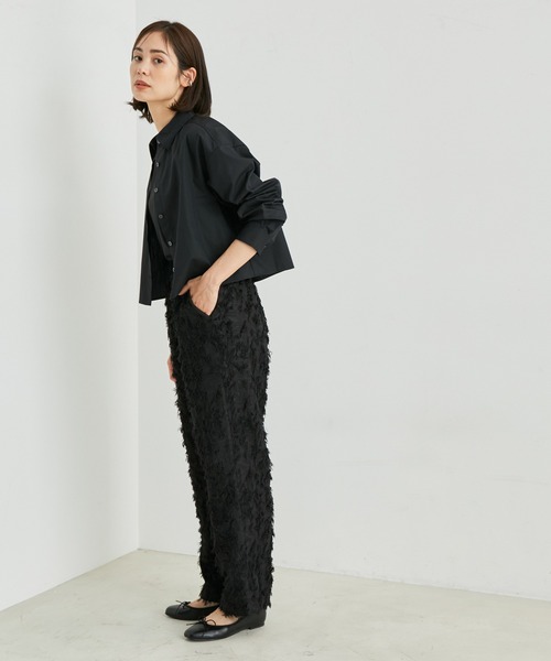 le cercle ADAM ET ROPE'(ルセルクルアダムエロペ)の「TCブロードクロップドレギュラーシャツ(シャツ/ブラウス・レディース・ホワイト/ピンク/ブラック/サックスブルー・FREE)」の10枚目の写真