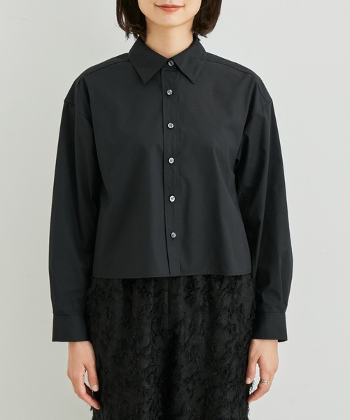 le cercle ADAM ET ROPE'(ルセルクルアダムエロペ)の「TCブロードクロップドレギュラーシャツ(シャツ/ブラウス・レディース・ホワイト/ピンク/ブラック/サックスブルー・FREE)」の13枚目の写真