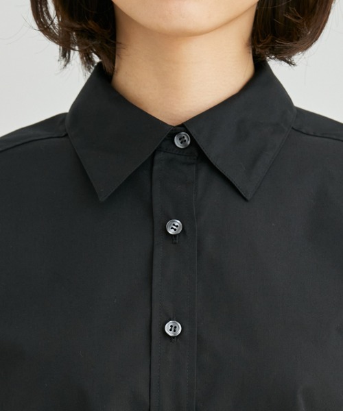 le cercle ADAM ET ROPE'(ルセルクルアダムエロペ)の「TCブロードクロップドレギュラーシャツ(シャツ/ブラウス・レディース・ホワイト/ピンク/ブラック/サックスブルー・FREE)」の16枚目の写真