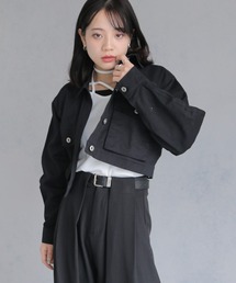 cheriella | 【cheriella】WEB限定バックオープンショートジャケット(デニムジャケット)