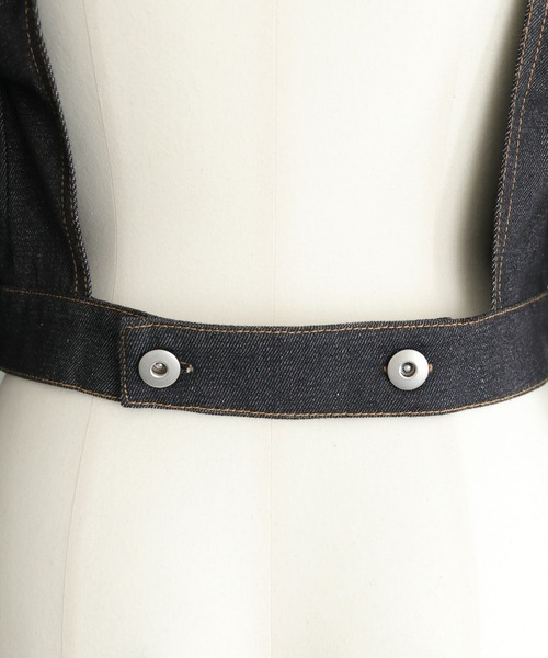 cheriella(シェリエラ)の「【cheriella】WEB限定バックオープンショートジャケット WEB LIMITED BACK OPEN SHORT JACKET(デニムジャケット・レディース・ブラック/ブラック系その他・M)」の9枚目の写真