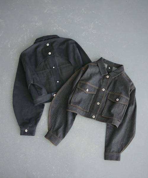 cheriella(シェリエラ)の「【cheriella】WEB限定バックオープンショートジャケット WEB LIMITED BACK OPEN SHORT JACKET(デニムジャケット・レディース・ブラック/ブラック系その他・M)」の7枚目の写真