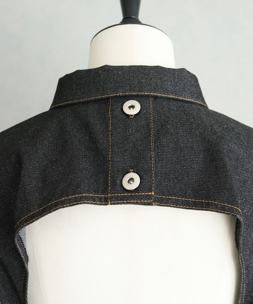 cheriella(シェリエラ)の「【cheriella】WEB限定バックオープンショートジャケット WEB LIMITED BACK OPEN SHORT JACKET(デニムジャケット・レディース・ブラック/ブラック系その他・M)」の8枚目の写真