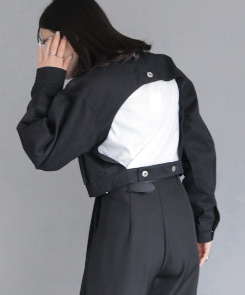 cheriella(シェリエラ)の「【cheriella】WEB限定バックオープンショートジャケット WEB LIMITED BACK OPEN SHORT JACKET(デニムジャケット・レディース・ブラック/ブラック系その他・M)」の21枚目の写真