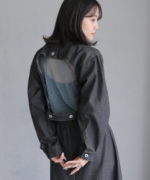 セール】【cheriella】WEB限定バックオープンショートジャケット