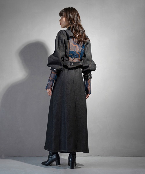 cheriella(シェリエラ)の「【cheriella】WEB限定バックオープンショートジャケット WEB LIMITED BACK OPEN SHORT JACKET(デニムジャケット・レディース・ブラック/ブラック系その他・M)」の6枚目の写真