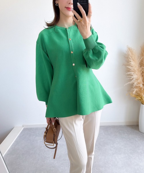 エクステンショニスト500ｇ ZOZO限定】ペプラムチュニックカーデ（カーディガン/ボレロ