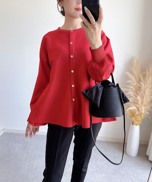 美香さんコラボカラー追加）【ZOZO限定】ペプラムチュニックカーデ