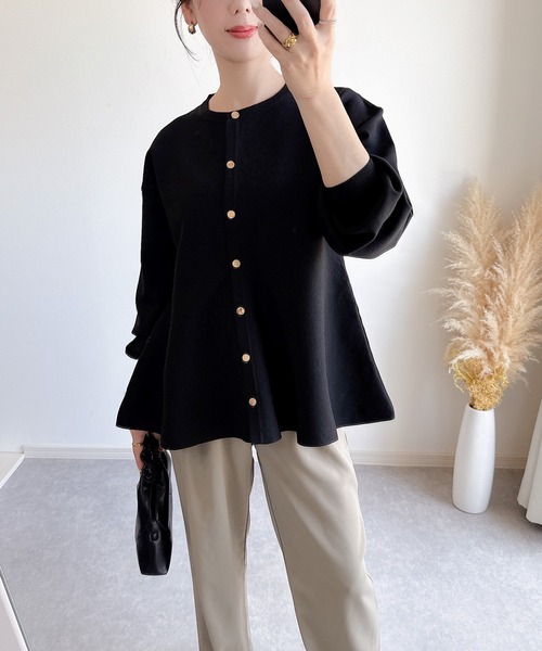 じょがー出品 セール】【ZOZO限定】ペプラムチュニックカーデ（カーディガン/ボレロ