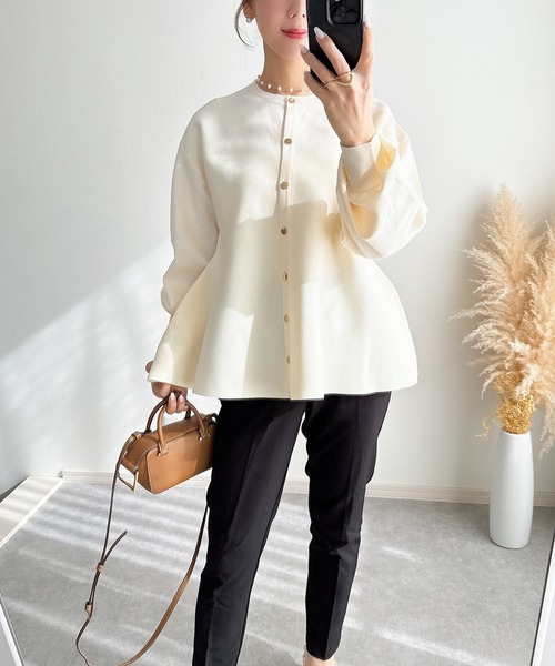 ※　売約済・専用ページ　※ ZOZO限定】ペプラムチュニックカーデ（カーディガン/ボレロ