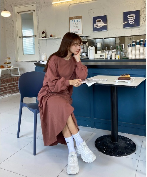 ad thie(アドティエ)の「マーメイド ロングカット ワンピース(ワンピース・レディース・ベージュ/レッド/グリーン/ブラック/チャコール・FREE)」の19枚目の写真