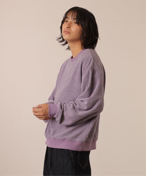 DOUBLE NAME（ダブルネーム）の「ミニ恐竜ワッペンベロアプルオーバー/ユニセックス可（スウェット・レディース・ブラック/パープル/キナリ/グレイッシュベージュ・FREE）」の13枚目の写真