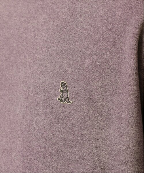 DOUBLE NAME（ダブルネーム）の「ミニ恐竜ワッペンベロアプルオーバー/ユニセックス可（スウェット・レディース・ブラック/パープル/キナリ/グレイッシュベージュ・FREE）」の19枚目の写真